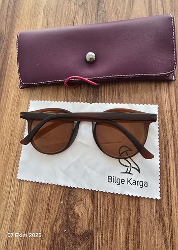 Bilge Karga Kahverengi Minimalist Kadın Güneş Gözlüğü