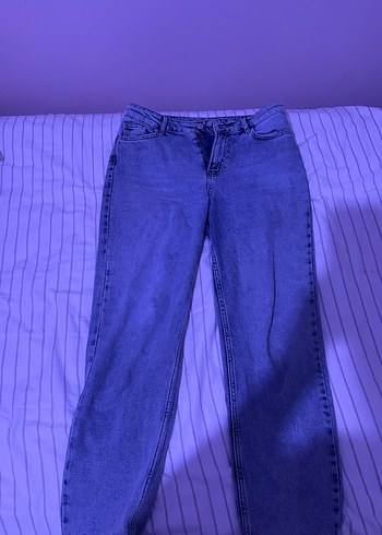 Açık Mavi Mom Jean