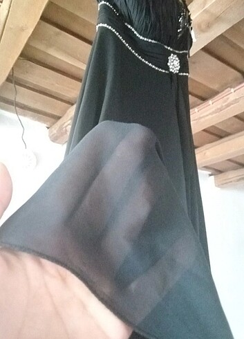 Siyah tül abiye 