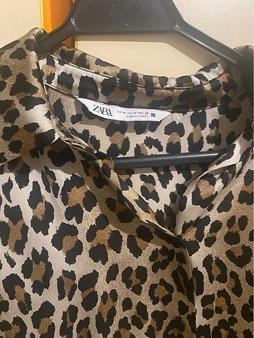 Zara Leopar ipek gömlek