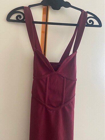 Trendyol & Milla Bordo elbise