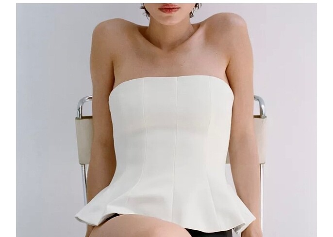 Zara straplez üst