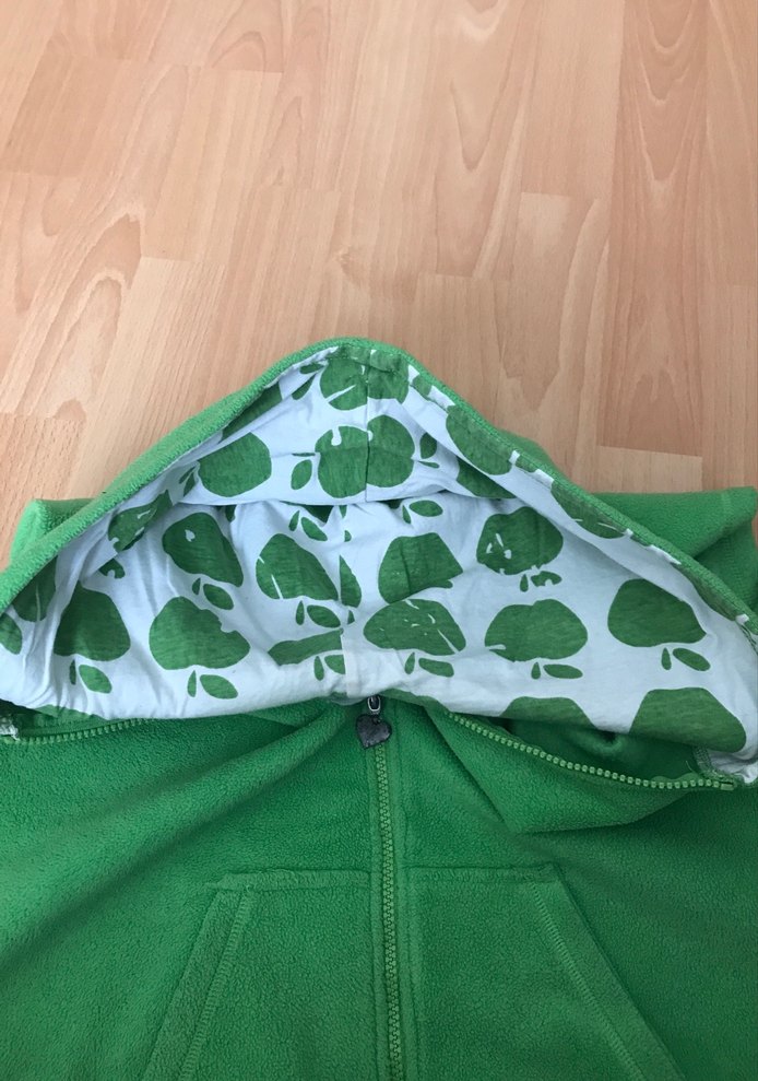 kız Çocuk Kapüşonlu Yeşil Fermuarlı Yelek - Görsel 4