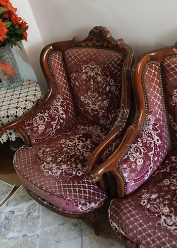  Beden bordo Renk Bordo Desenli Klasik Koltuk Kılıfı