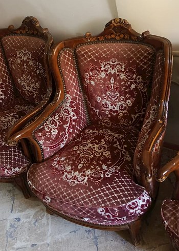  Beden Bordo Desenli Klasik Koltuk Kılıfı