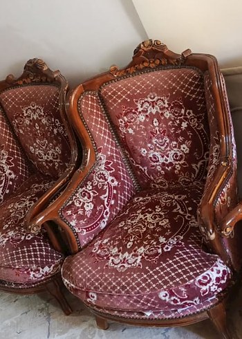 Bordo Desenli Klasik Koltuk Kılıfı