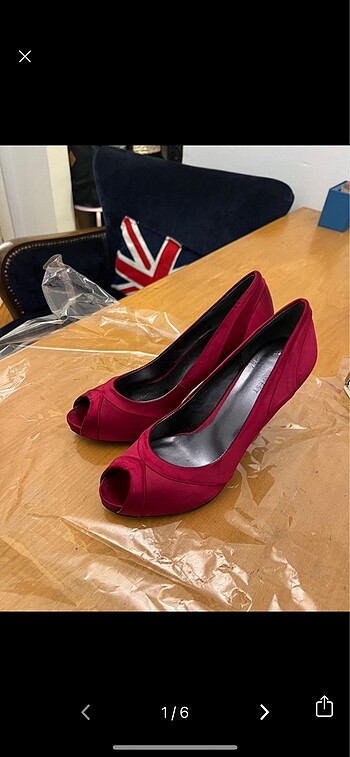 Nine west saten topuklu kadın ayakkabı