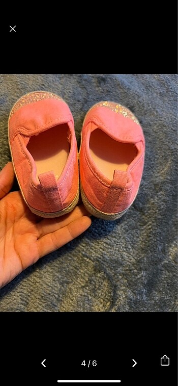 22 Beden pembe Renk H&M kız bebek espadril