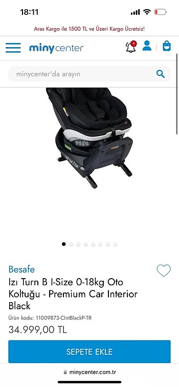 BeSafe Be safe izi turn bebek oto koltuğu