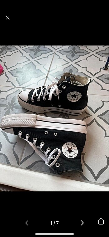 Siyah platform converse
