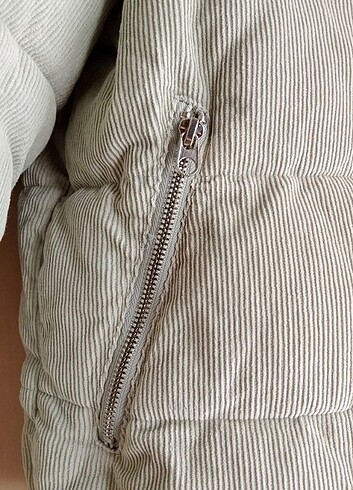 Pull and Bear Pull&Bear Kadife Su Yeşili Mont