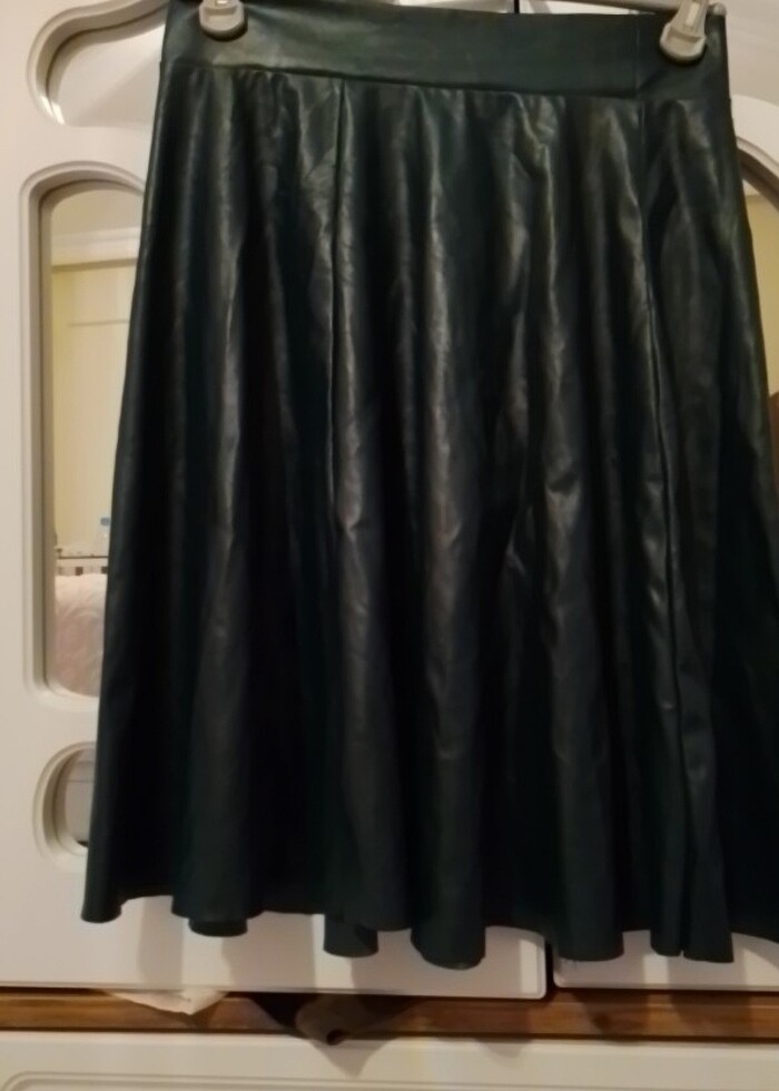 Deri etek koyu yeşil deforme yok  - Görsel 2