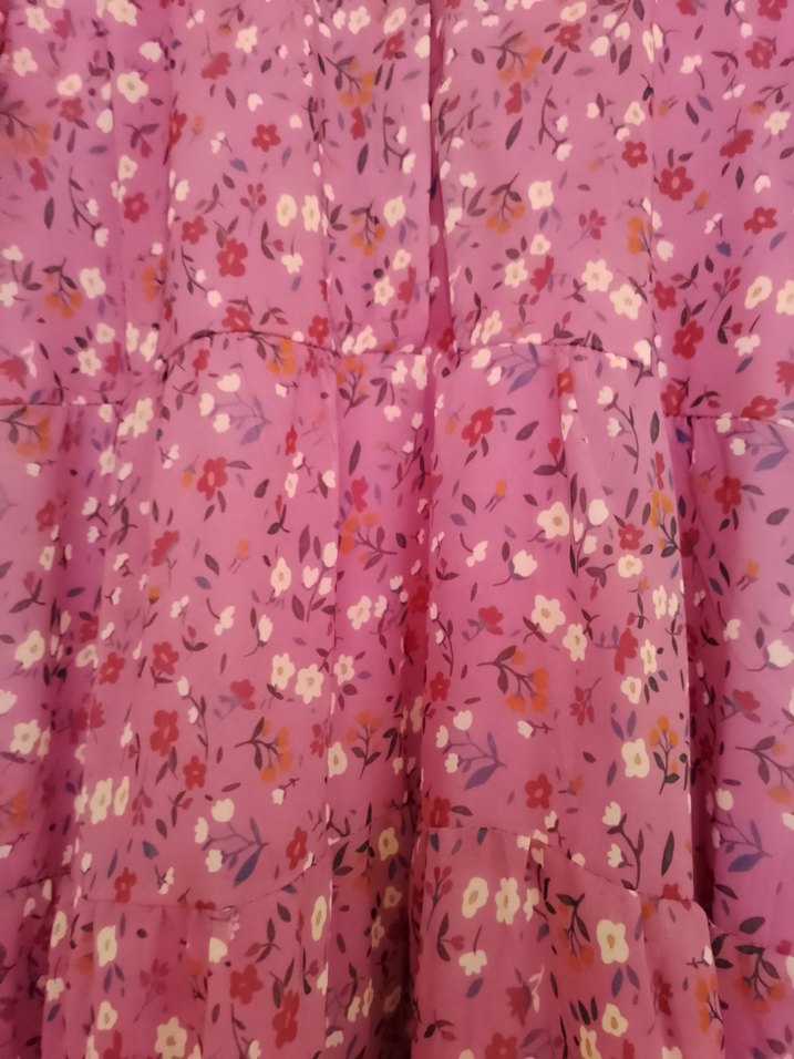 Uzun Mor Bohem Bağlamalı Elbise - Görsel 4