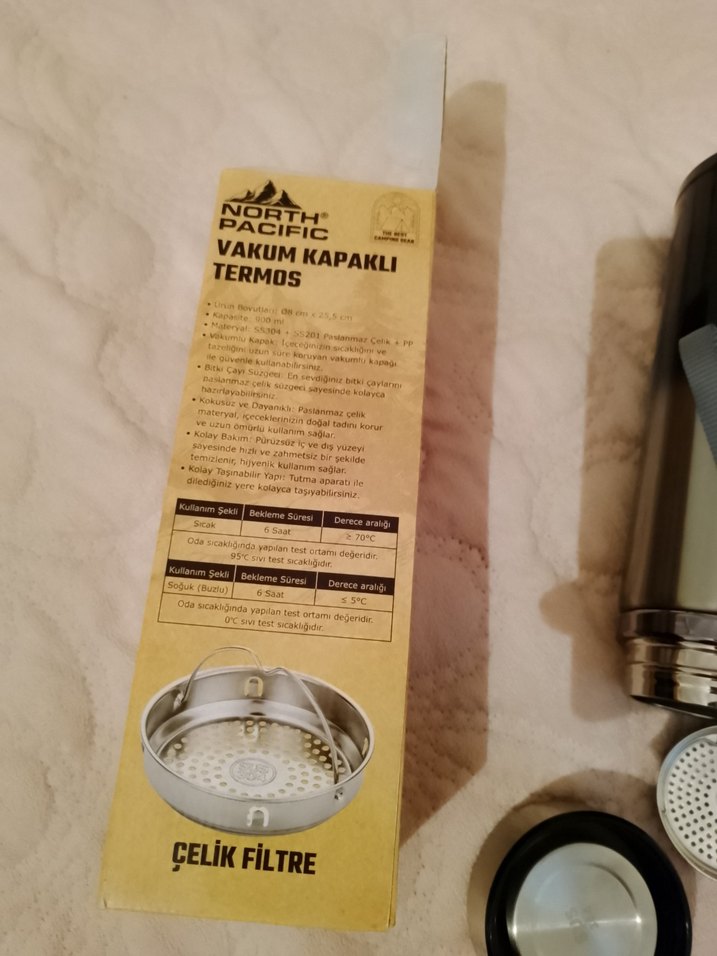 North Pacific 900 ml Vakum Kapaklı Termos - Görsel 4