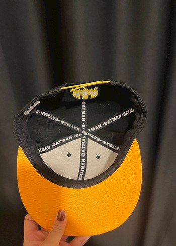 Beden gri Renk Sarı Gri Batman Desenli UNISEX Snapback Şapka Kep