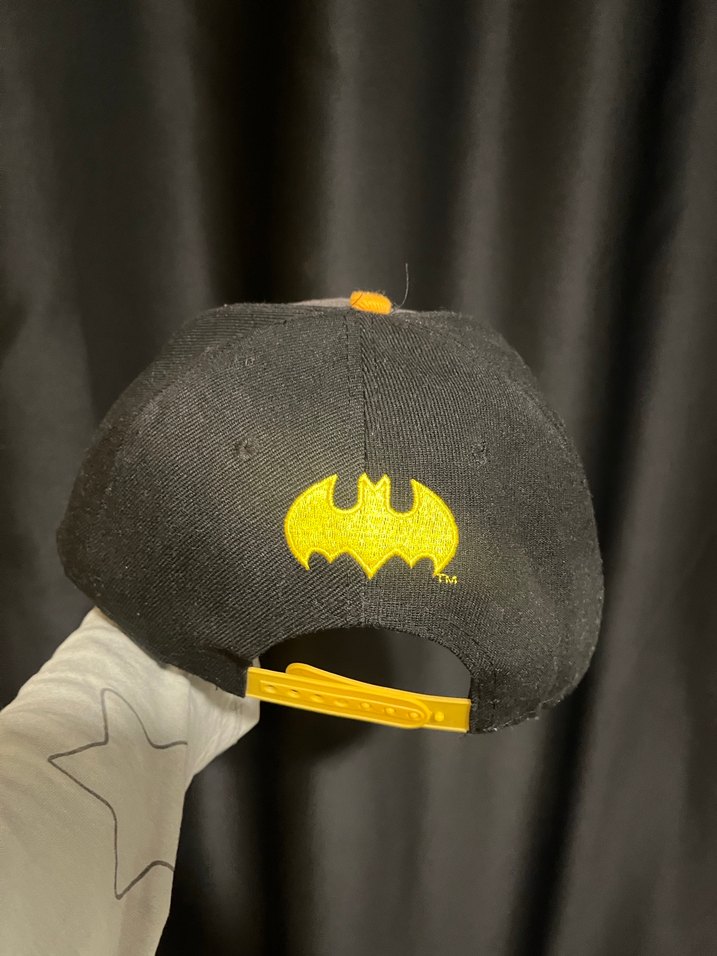 Sarı Gri Batman Desenli UNISEX Snapback Şapka Kep - Görsel 2