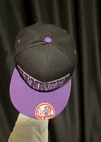 Diğer Mor Siyah Yankees UNISEX Street Wear Şapka Kep