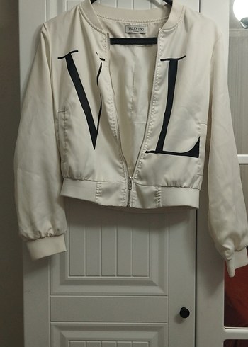 Valentino Ekru Bomber Ceket