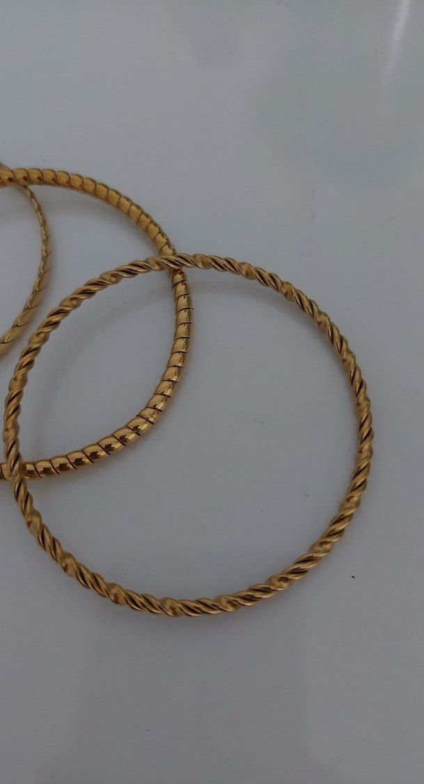 3 lü Çelik altin bilezik - Görsel 3