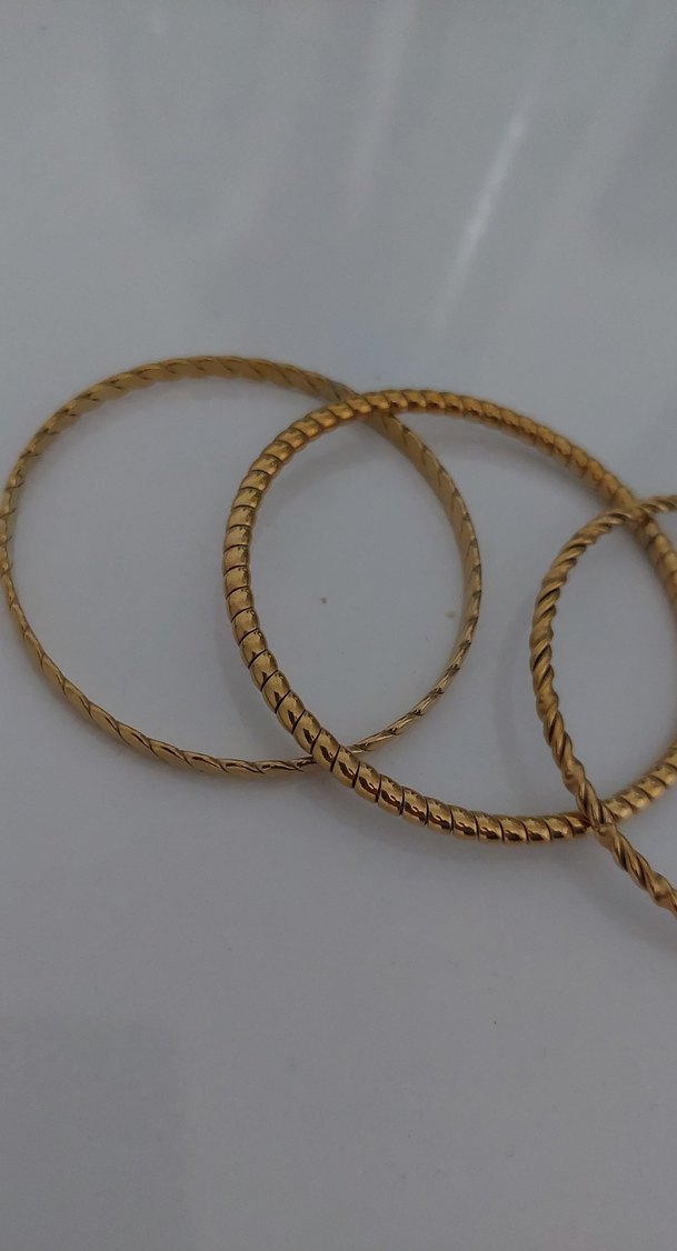 3 lü Çelik altin bilezik - Görsel 2