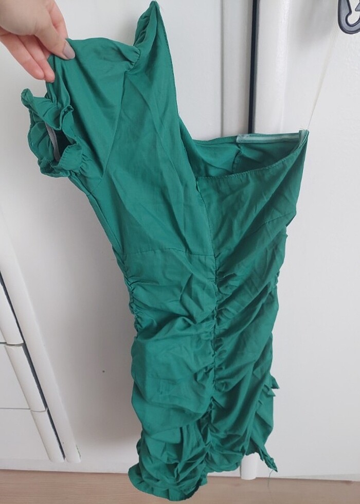 Trendyolmilla yeşil mini elbise - Görsel 2