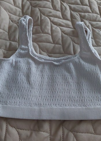 Beyaz Spor Crop Atlet - Görsel 2