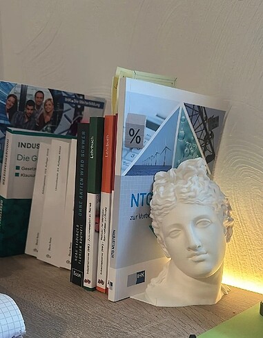 Apollo Greek Büst Kitap Tutucu