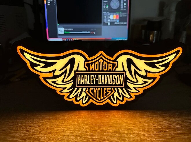 Harley Davidson Light Box - Görsel 2