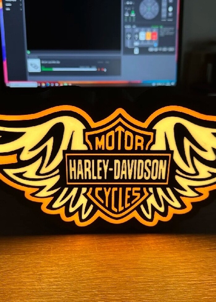 Harley Davidson Light Box - Görsel 2