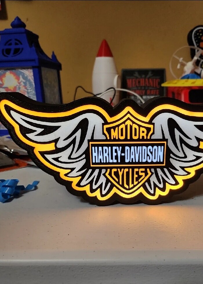 Harley Davidson Light Box - Görsel 4