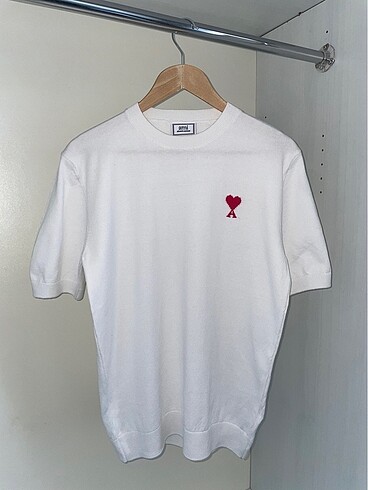 Ami Beyaz Triko T-shirt