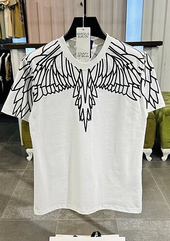 Marcelo Burlon Siyah Baskılı Beyaz T-shirt