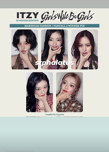 ITZY Girls Will Be Girls Fankart 3'lü Set