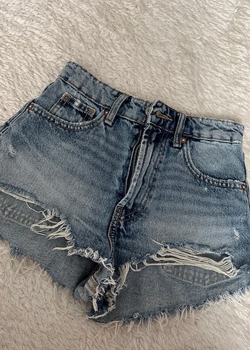 Bağcıklı Bol Kesim Mini Kot Şort