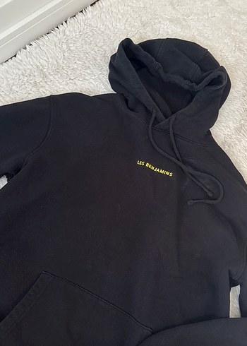 Siyah Kapüşonlu Oversize Sweatshirt