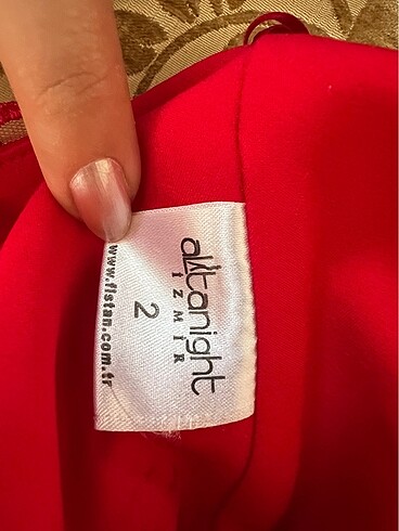 m Beden kırmızı Renk Kırmızı taşlı abiye