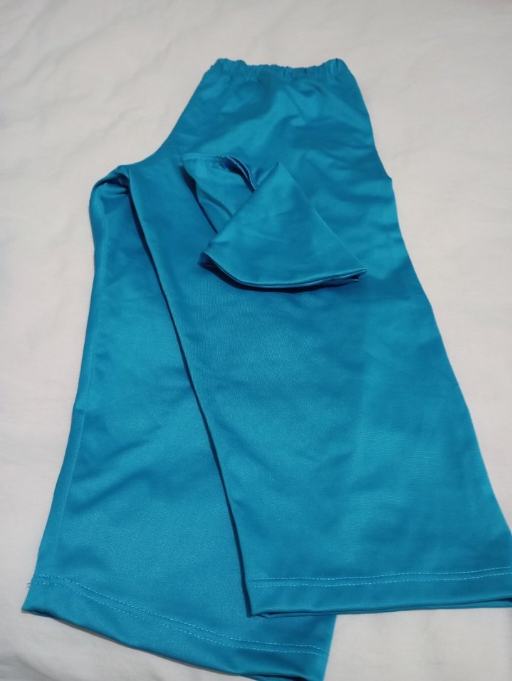 Turkuaz Kısa Kollu Midi Elbise - Görsel 3