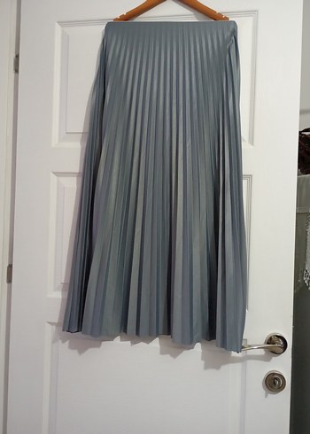 Gri Pilili Uzun Kadın Etek - Görsel 3