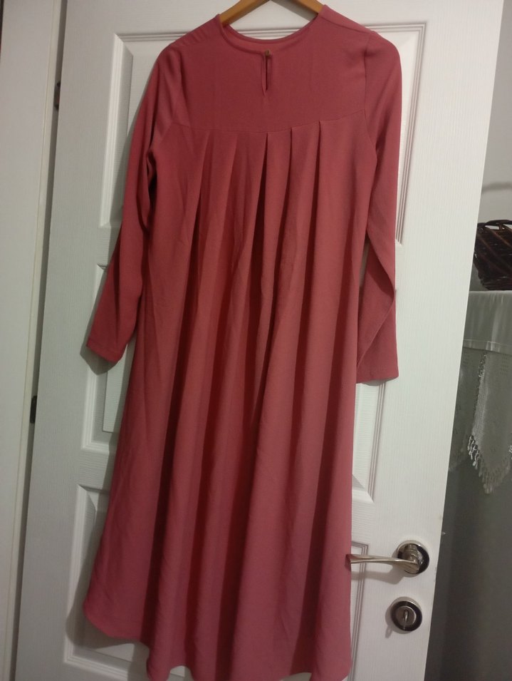 Pembe Uzun Kollu Salaş Tunik - Görsel 2