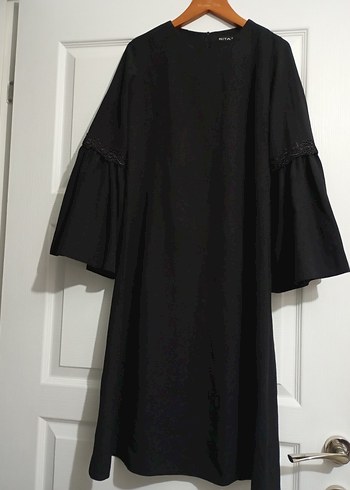 Siyah Uzun Kollu Gotik Uzun Elbise - Görsel 2