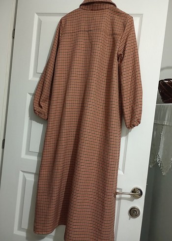 Bej Uzun Kesim Hamile Keten Pardösü - Görsel 2