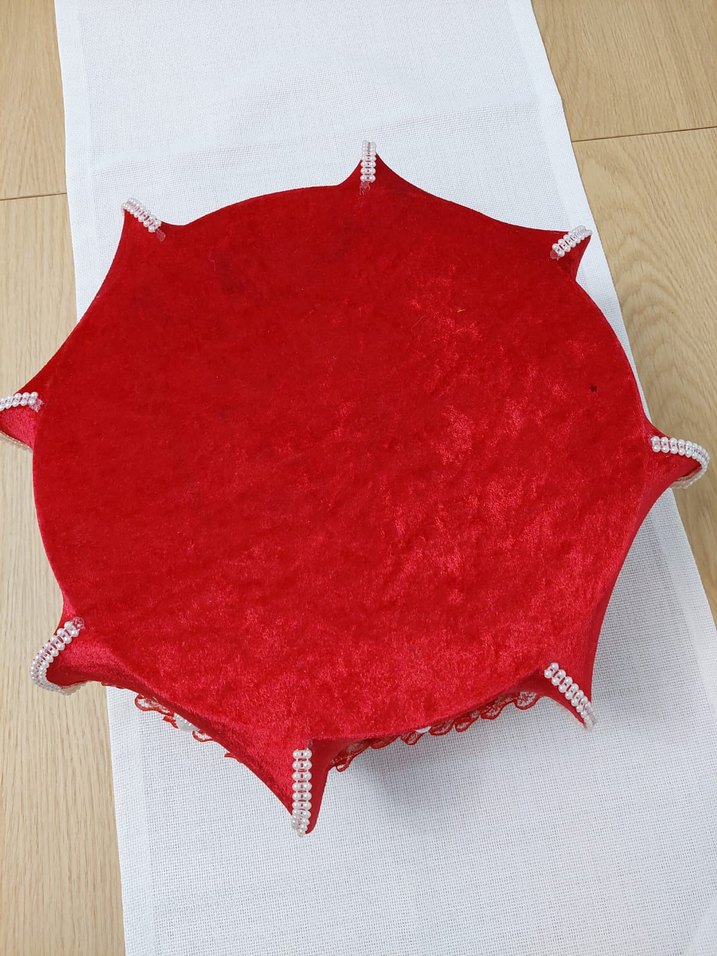 Kırmızı Parlak Satenli Sepet - Görsel 2