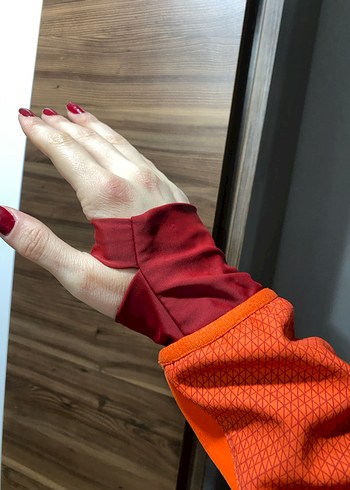 Turuncu Fermuarlı Kadın Mont - Görsel 5