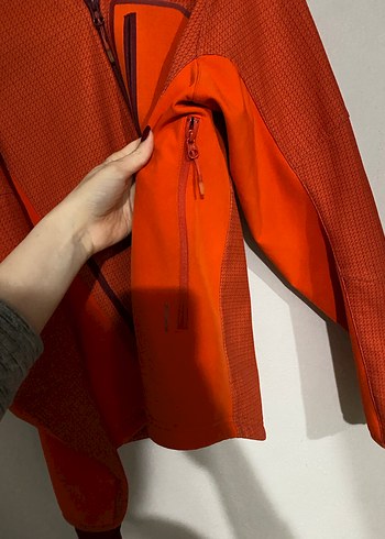 Turuncu Fermuarlı Kadın Mont - Görsel 3