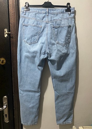 Rahat Kesim Mavi Midi Kot Pantolon - Görsel 2