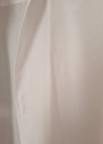 Düğmeli Beyaz Erkek Keten Gömlek - Görsel 3