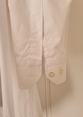 Düğmeli Beyaz Erkek Keten Gömlek - Görsel 4