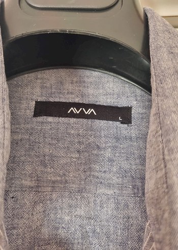 Mavi Erkek Keten Düğmeli Uzun Kollu Gömlek - Görsel 2