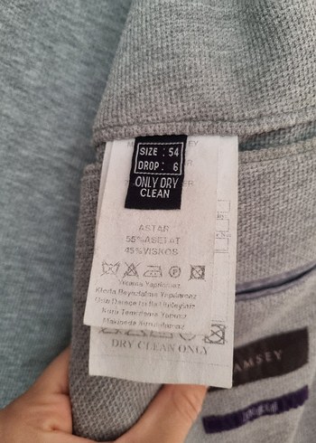 Ramsey Marka Gri Düğmeli Erkek Blazer Ceket - Görsel 3