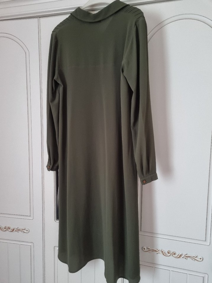 Uzun Kollu Haki Tunik - Görsel 5